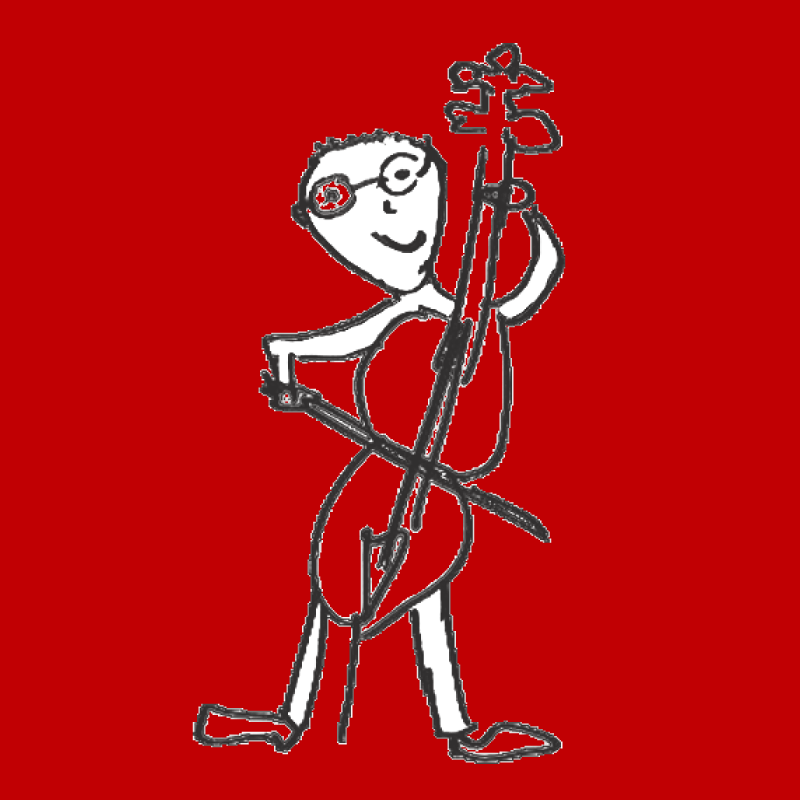 Caricature : Romain Desjonquères, violoncelliste du Quatuor du Commun